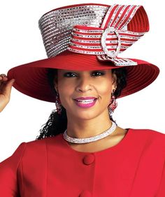 Lily and Taylor H119 red hat Church Lady Hats, Dresses Church, Church Hat, Church Suits, Elegant Hats, Blue Lavender, Church Dresses, Church Hats, Church Outfits