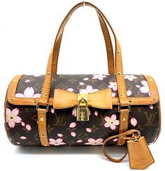 Auth LOUIS VUITTON Monogram Cherry Blossom Murakami Papillon M92009  NS090598  | eBay Louis Vuitton Papillon, Takashi Murakami, Hand Bag, Monogram Canvas, Louis Vuitton Monogram, Cherry Blossom, Brown Leather, Blossom, Cashmere