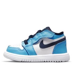 Air Jordan 1 Low ALT TD Dark Powder Blue Infant/Toddler Shoes Gifts For Newborns, Nike Air Jordan 1 Low, Limited Edition Sneakers, Only Shoes, Air Jordan 1 Low, Jordan 1 Low, Round Toe Heels, Newborn Baby Gifts, Sport Sneakers