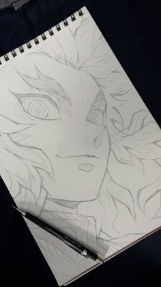 a drawing of an anime character is shown