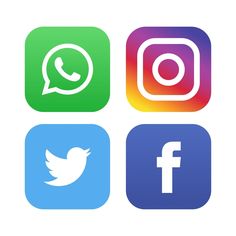 four different types of social icons