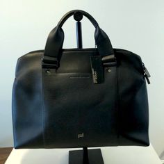 Black With Tags And Dust Bag Never Been Use. P’2000 Messenger Bag Retail For $1,250 Black Briefcase, Business Bags Men, Black Leather Briefcase, Porsche Design, Business Bag, Leather Briefcase, Black Silver, Messenger Bag, Silver Fashion