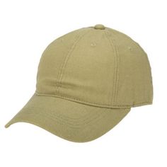 a tan baseball cap on a white background