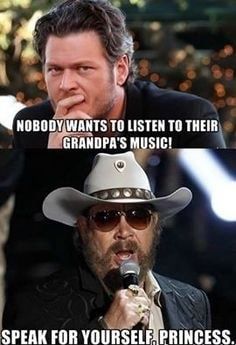 two pictures with one saying nobody wants to listen to their grandpa's music speak for yourself, princess