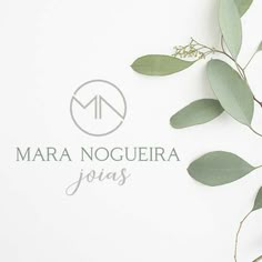 the logo for mara nogueria joias is displayed on a white background