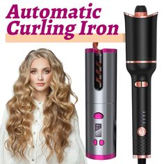 Automatic Hair Curler Auto Ceramic Wireless Curling Iron Hair Waver Tongs Beach Waves Iron Curling Hair Curler Wireless, Auto Ceramic Hair Curler, Hair Curlers Cordless, Wireless Automatic Hair Curler, Hair Curlers Iron, Beachwaver Hair Products, Best Waver Iron For Short Hair, Best Hair Waver Iron, Dyson Beach Waves