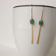 Turquoise Cabochon Threader Earring Hoops. Minimalist Threader Earrings. Turquoise Threader Earrings. Beach Summertime Earrings. - Etsy Modern Turquoise Nickel-free Earrings, Modern Turquoise Dangle Earrings, Everyday Turquoise Brass Jewelry, Minimalist Turquoise Earrings For Everyday Wear, Dainty Turquoise Earrings For Everyday, Minimalist Turquoise Earrings For Everyday, Minimalist Blue Brass Earrings, Modern Turquoise Jewelry For Everyday, Adjustable Turquoise Earrings For Everyday