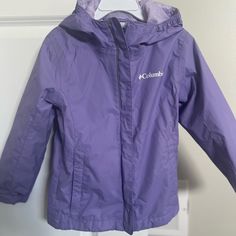 Super Cute And Basically Brand New As It Was Only Worn One Time. Great For A Light Weight Spring Jacket/Rain Jacket Spring Jacket, Columbia Jackets, Spring Rain, Columbia Jacket, Spring Jackets, As It Was, One Time, Kids Jacket, Color Purple