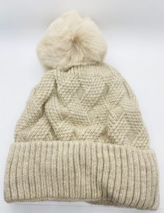 Fits both teenage girls and adult ladies. With their stretchy construction, the fleece lined hat is one-size-fits-most. Material: 70% Acrylic, 30% Wool Full Fleece Lining inside which will keep you warm and cozy. The pom pom is made of faux fur and has the soft touch. It's suitable for everyday wear and will be the perfect gifts . Winter Soft Knit Bonnet Cap, Winter Soft Knit Cap Bonnet, Knitted Winter Bonnet Cap, Winter Soft Knit Bonnet, One Size Fits Most, Winter Soft Knit Hat, One Size, Winter Soft Knit Bonnet Hat, Winter Knit Bonnet, One Size Fits Most, Winter Soft Knit Hat One Size, Warm Knit Hats For Winter