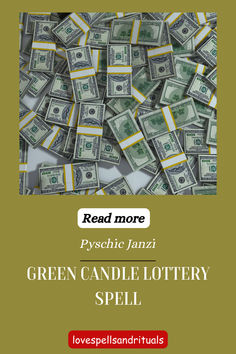 Green Candle Lottery Spell Manifest Lottery, Wealth Energy, Lottery Jackpot, Mega Millions Jackpot, Win The Lottery