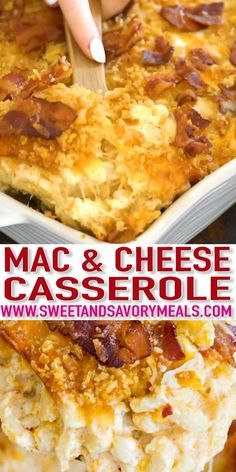 this macaroni and cheese casserole is so good it's loaded with bacon