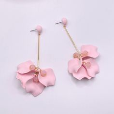 4” Long Gold Tone Baby Pink Petals And Beads Nwot Same Day / Next Day Shipping 5 Seller Anthro Earrings Jewelry Flower Petal Blooming Drop Gold Long Beaded Wedding Guest Black Tie Event Bridal Floral Pink Dangle Flower Earrings For Spring, Pink Petal Earrings For Party, Pink Petal-shaped Earrings For Spring, Pink Feminine Dangle Flower Earrings, Feminine Pink Dangle Flower Earrings, Pink Feminine Flower Dangle Earrings, Elegant Pink Petal-shaped Flower Earrings, Pink Dangle Flower Earrings For Party, Pink Adjustable Dangle Flower Earrings