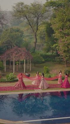 brides maids. girl power. bridal party. indian bride. Indian Wedding Aesthetic, Bride Entry, Bridesmaid Photoshoot, Bride Photos Poses, Wedding Background Decoration, Bridal Party Outfit, Desi Wedding Decor, Wedding Planning Decor, Bridal Poses