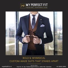 Corporate wear doesn’t necessarily have to be poised. It can also be whimsical while being bold and elegant. Meet your personal stylist and discover what suits you better. Book a slot now,  Call us on: +91 8008329992  #MyPerfectFit #customisedsuits #comfortstyle #menwithstyle #Sunday #imageconsultation #workwear #SundayFunday #designerwear #officelook #stylestatement #indianfashion #menswear #Corporatewear #personalstylist #mensstyle #weekendvibes #menwithclass #officewear #workstyle Office Wear Corporate, Custom Made Suits, Professional Wear