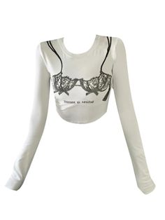 Fall Women Bodycon Graphic Gyaru Crop Top Coquette Stretch T-Shirts Long Sleeve O-Neck Tees Kpop 2000s Aesthetic Y2k StreetwearFit Type: regularPattern Them: OtherFit: Fits true to size, take your normal sizeSeason: Autumn/WinterAge: JUNIORSleeve Style: regularCollar: O-NeckPattern Type: AnimalClothing Length: regularDecoration: AppliquesSleeve Length(cm): FullFabric Type: BroadclothStyle: CasualMaterial: COTTON,POLYESTERGender: WOMENTops Type: TEESItem Type: topsCN: GuangdongElasticity: Slig... Kpop 2000s, Graphic Crop Top, 2000s Aesthetic, Aesthetic Y2k, Y2k Aesthetic, Crop Tops Women, Long Sleeve Shirts, Crop Top, Crop Tops