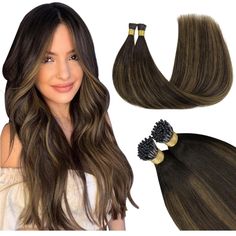 I Tip Hair Extensions Human Hair, 24inch 100g 100s, Real Human Itip Keratin Hair Extensions Pre Bonded, #2/6/2 Balayage Dark Brown To Chestnut Brown Chestnut Brown Balayage, Balayage Dark, Keratin Hair Extensions, Color Extensions, I Tip Hair Extensions, Brown Balayage, Keratin Hair, 100 Remy Human Hair, Chestnut Brown