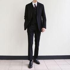 Introducing the Basic 3-Piece Men's Single Suit Jacket, Vest, and Pant Set in Black Color. This complete ensemble offers a stylish and coordinated look for any formal occasion. The set includes a single-breasted suit jacket, a matching vest, and a pair of pants, all in a timeless black color. Crafted with attention to detail, each piece is designed to provide a classic fit that combines style and comfort. The single-breasted suit jacket features a sleek and minimalistic design, with a button closure for a secure fit. The matching vest adds an extra layer of sophistication, with its structured silhouette and button details. Completing the set, the pants offer a clean and tailored look, designed to complement the jacket and vest perfectly.  This 3-piece suit set is a versatile choice, suitab Classic Sets With Pockets For Winter, Classic Winter Sets With Pockets, Pieces Men, Jacket Vest, Wedding Suits Men, 3 Piece Suits, Single Breasted Jacket, Minimalistic Design, Suit Set