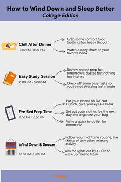 an info sheet describing how to get the best sleep for college students