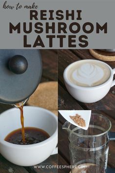 how to make reishi mushroom lattes in the coffee shop or at home