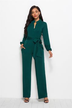 SPECIFICATIONS Style Type: Temperament commute Fashion Element: Flanging Style2: Wide Leg Pants Sexy Stretch Women's Fashion Mid Waist Solid Color Wide Leg Jumpsuit Spandex Jumpsuit, Womens Black Jumpsuit, Romper Pattern, Yellow Lace, Long Sleeve Jumpsuit, Jumpsuit Fashion, Sleeved Romper, Long Sleeve Romper