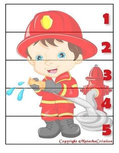 a drawing of a fireman holding a hose