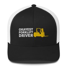 Forklift Truck Caps, Retro Truckers Cap, Forklift Hats, Construction Theme, Licensed Operator Gifts. This six-panel trucker cap with a mesh back will be a comfy and classic choice for a perfect day in the sun. C011 • 60% cotton, 40% polyester • Mid-profile cap with a low-profile embroidery area • Structured, six-panel cap • 3.5″ crown (8.9 cm) • Hard buckram front panels • Mesh back • Permacurv® visor, matching undervisor • Plastic adjustable closure • Head circumference: 21⅝″–23⅝″ (54.9 cm–60 c Truck Caps, Construction Theme, A Perfect Day, Head Circumference, Perfect Day, Gifts For Father, Trucker Cap, Low Profile, Fathers Day Gifts