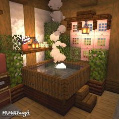 an image of a living room in minecraft