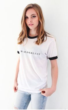 Ringer Tee, Beauty Clothes, Indie Fashion, 2015 Fashion, Need Love, Types Of Fashion Styles, Summer Style, Spring Summer Fashion, Under Construction