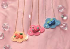 Cute Fruit Necklaces Strawberry Necklace Orange Necklace - Etsy Blueberry Necklace, Necklaces Cute, Elizabeth Stone, Clay Necklaces, Strawberry Necklace, Fruit Necklace, Necklace Orange, Orange Necklace, Fruit Jewelry