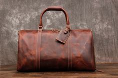 "10% off for 5 pcs to 9 pcs. 15% off for 10 pcs or more Discount shown at checkout. Leather collection is made of rustic luxury vintage leather, crafted to age beautifully over time Made of top grain cowhide leather, these bags feature rich character and patina right out of the box - each piece a one-of-a-kind original Destined to become your favorite traveling companion, SlowTime Leather line delivers a unique alternative to the standard travel and business bags Features: 🔸Full Grain Cowhide L Classic Leather Travel Bag As Gift, Brown Leather Travel Bag For Gift, Brown Leather Travel Bag Gift, Brown Leather Travel Bag As Gift, Leather Travel Bag As A Gift, Classic Bags With Smooth Grain As Gift, Luxury Rectangular Travel Bag For Gift, Luxury Rectangular Travel Bag As Gift, Luxury Rectangular Travel Bag Gift