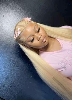 Braid Wig Hairstyles, Blondes Hairstyles, Blonde Frontal Wig, Braided Hairstyles For Black Women Cornrows, Quick Braided Hairstyles