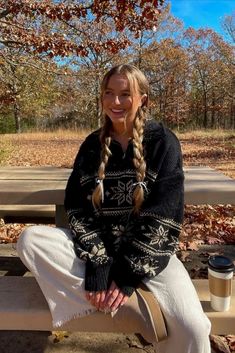 woman wearing a ski sweater with sweat pants Winter Sweaters, New Fashion, Blog Posts, Turn Ons, Wardrobe