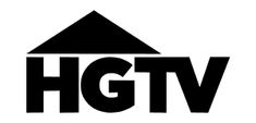 the hgtv logo is shown in black and white