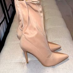 Brand New & Never Worn Miss Lola Toxic Touch - Stretchy Material Nude Boot Nude Boots, Miss Lola, Shoes Brand, Shoes Heels Boots, Shoe Brands, Stretchy Material, Shoes Women Heels, Heeled Boots, Shoes Heels