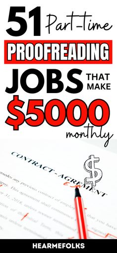 the words 51 part time proofreading jobs that make $ 500 00 per month