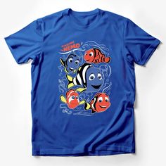 Finding Nemo T-Shirt, Disney Pixar Fish Cartoon, Kids and Adult Sizes Male T-Shirt Custom graphic T-Shirt.Customize your color Disney Pre-shrunk Short Sleeve T-shirt, Disney Short Sleeve Pre-shrunk T-shirt, Blue Disney Cartoon Print T-shirt, Blue Cartoon Print T-shirt For Disney Fan Events, Fish Cartoon, Theme Park Outfits, Finding Nemo, Music Humor, Cartoon T Shirts