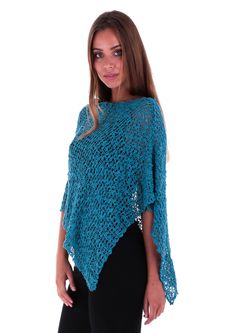 Easy to pull on and easy to style. This knit poncho top can be used to cover up your shoulders for the cooler nights or pair with that dress you love so much. Dress up or stay casual, the choice is yours. Lightweight and great for travel Soft acrylic material Easily enhance your wardrobe Hand wash cold water or separately on a delicate cycle, lay flat to dry Summer Poncho, Poncho Top, That Dress, Knit Poncho, Poncho Tops, Navy And Brown, Knitted Poncho, Boho Look, Lightweight Knit