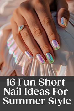 Short Nails Summer, No Chip Manicure, Bright Shorts, Summer Nail Ideas