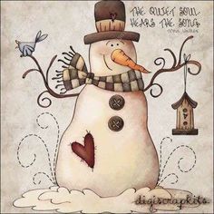 a snowman is wearing a hat and scarf