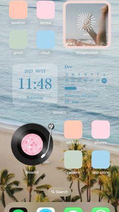 an iphone screen showing the beach and ocean