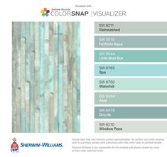 the color swat list for colorsnap visualizer is shown in blue and green