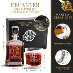 an image of a glass gift set with the box and instructions to make it great for someone