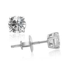 This perfect set of 14K Gold Diamond Stud Earrings with Round Diamonds is held securely in 14K white gold with four-prong settings and a tight screw back closure for secure wear. Total diamond weight of approximately 1.00 carat (total carat weight) Luxurious and versatile, our diamond studs are an everlasting display of beauty and excellence. These round diamond stud earrings are a perfect present for any occasion. For more information, contact Avital & Co Jewelry at (212) 764-6851 Payment: Classic Diamond Earrings With Screw Back For Anniversary, Diamond White Screw Back Earrings For Anniversary, Anniversary Diamond White Earrings With Screw Back, Classic White Gold Diamond Earrings With Screw Back, White Gold Diamond Earrings With Screw Back, White Gold Round Diamond Earrings With Screw Back, Classic Diamond White Diamond Earrings With Screw Back, Round Diamond Earrings With Screw Back, Anniversary Diamond White Screw Back Earrings