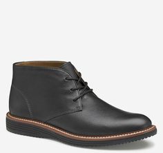 Leather Boots With Cushioned Footbed For Business, Business Leather Boots With Cushioned Footbed, Leather Workwear Boots With Cushioned Footbed, Comfortable Leather Work Boots, Classic Leather Boots With Cushioned Footbed, Men's Casual Dress, Suede Leather Shoes, Johnston Murphy, Stitching Leather