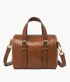 Carlie Mini Satchel - ZB1856200 - Fossil Fossil Bags Women, Fossil Bag, Brown Satchel, Leather Satchel Bag, Fossil Bags, Leather Products, Satchel Purse, Satchel Handbags, Satchel Bag