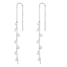 PRICES MAY VARY. MATERIAL: These droplet dangle earrings are made of real 925 sterling silver with S925 stamped, not only the earrings post, but the whole earrings are made of 925 sterling silver, which really makes the whole earrings nickel free, lead-free, hypoallergenic, and don't cause any allergic reaction and don’t turn your skin green. These earrings suit anyone including people who have sensitive skins. SURFACE PLATING: These droplet dangle earrings main material is 925 sterling silver, Cartilage Earrings Hoop, Crescent Moon Earrings, Feather Headband, Real Jewelry, Tassel Drop Earrings, Zirconia Earrings, Threader Earrings, Earrings Long, Jewelry Stand