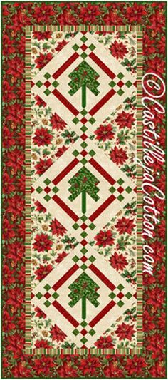 the christmas tree quilt pattern is shown