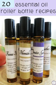 Roller bottles are one of the easiest ways to use essential oils. They make topical application simple. This is a collection of 20 Essential Oil Roller Bottle Recipes that I always have pre-made and ready to go.