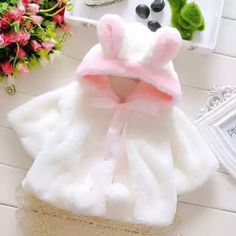 Baby Girls Coat Winter, Spring. Princess Coat Jacket. White Kawaii Outerwear For Winter, Cute White Outerwear For Fall, Playful White Long Sleeve Outerwear, Cute Spring Outerwear, Girls Fur Coat, Toddler Outerwear, Girls Winter Jackets, Girls Fur