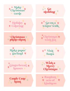 christmas candy wrapper labels with the words merry